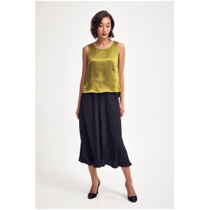 Lindsay Nicholas Sale | Women's Midi Skirt in Black Recycled Poly | S | Polyester Skirts| Afterpay Available
