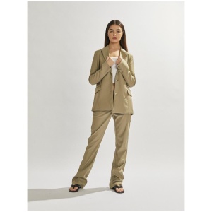One Mile Sale Women's Blake Blazer Stone 4 Rayon Blazers| Afterpay Available