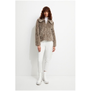 Unreal Fur Sale | Women's Mystique Cropped Jacket | Natural / XS | Elastane Jackets | Afterpay Available