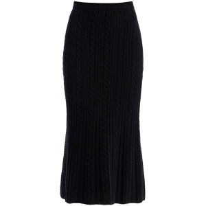 ALESSANDRA RICH "knitted midi skirt with cable knit