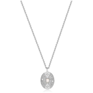 Ania Haie Sale | Women'sSilver Scattered Stars Kyoto Opal Disc Necklace | One Size | Rhodium Necklaces | Afterpay Available