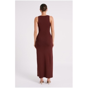 Araminta Knit Maxi Dress - Dark Chocolate