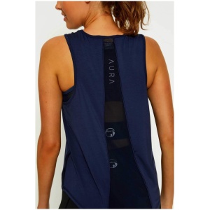 Aura Collective Sale | Women's Mesh Back Performance Tank | Navy | Navy / XS | Viscose T-Shirts & Singlets | Afterpay Available