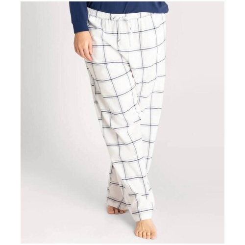 Ava & Audrey Amelia Brushed Cotton Pant - Ivory M AA30101 Plus Size Sleep / Lounge - Afterpay Available