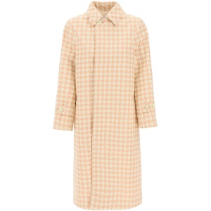 BURBERRY houndstooth patterned car coat