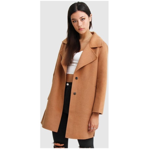 Belle And Bloom Sale | Women's NEW FIT Ex|Boyfriend Wool Blend Oversized Jacket | Camel | XS | Wool Jackets | Afterpay Available