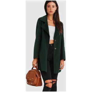 Belle And Bloom Sale | Women's NEW FIT Ex|Boyfriend Wool Blend Oversized Jacket | Dark Green | S | Wool Jackets | Afterpay Available