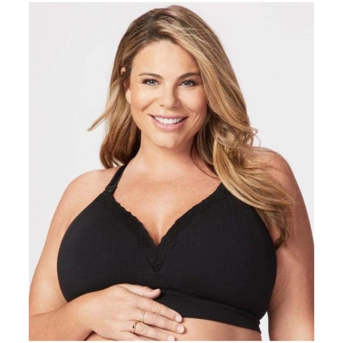 Cake Maternity Tutti Frutti E-Ff Cup Wire-Free Nursing Bra - Black S 29-1053 Bra - Afterpay Available