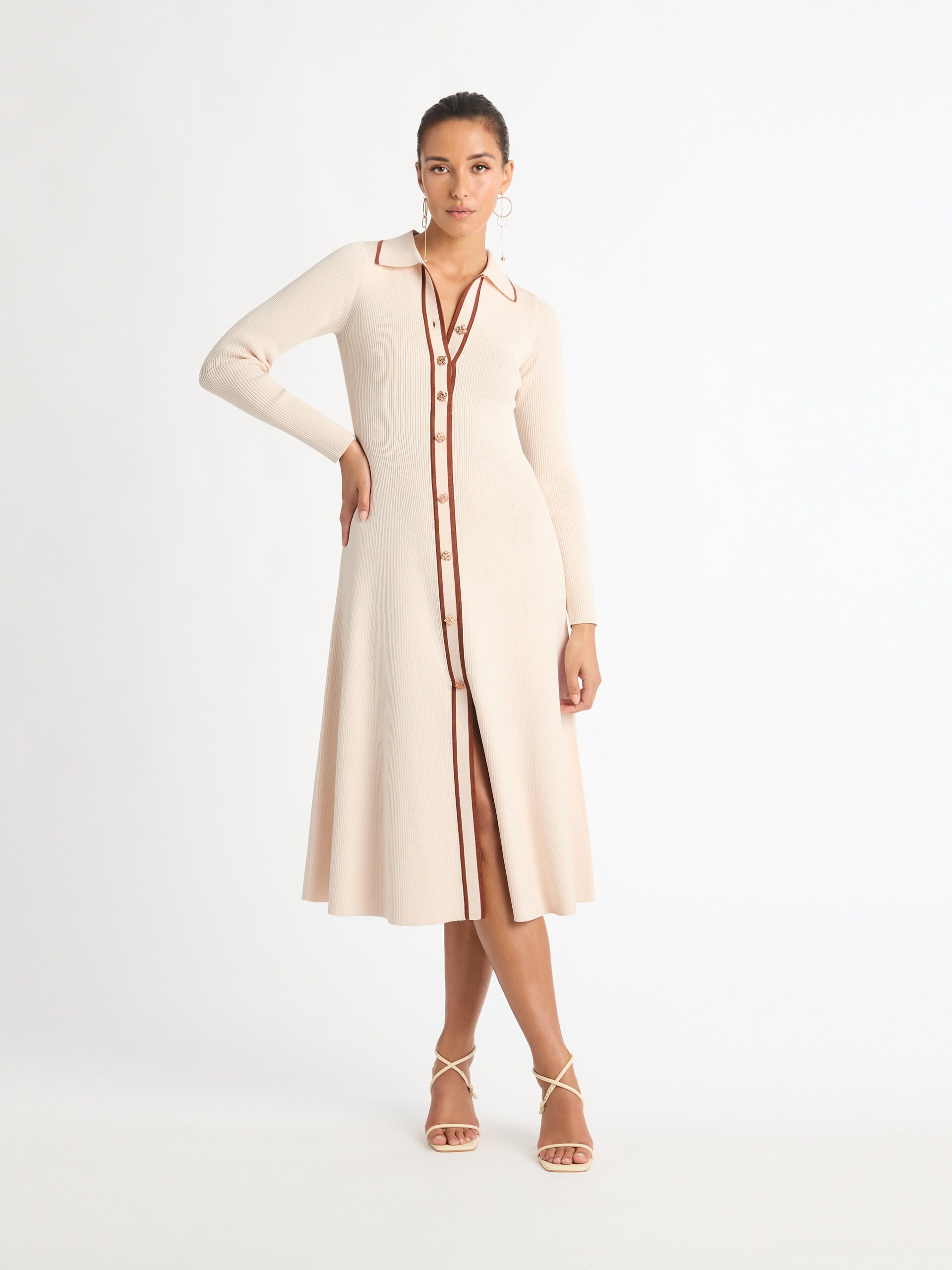 Candice Knit Dress Ecru SHEIKE