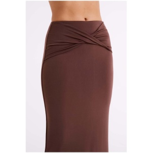 Ceri Maxi Twist Skirt - Mocha