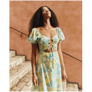 Charlie Holiday Sale Women's The Healey Midi Dress Multi / XS Cotton Midi Dresses Afterpay Available