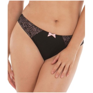 Curvy Kate Can Can Brazilian Brief - Black / Blush 10 SG4005 Knickers Underwear Panties - Afterpay Available