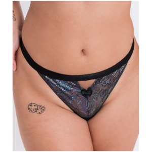 Curvy Kate Stand Out Thong - Black Sparkle 8 CK049200 Knickers Underwear Panties - Afterpay Available