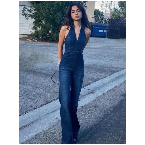 Denim Jumpsuit Sleeveless Women's Denim Jeans 2024