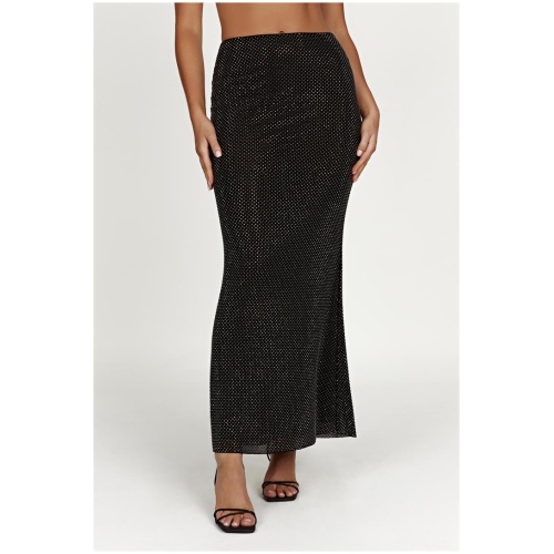 Erika Diamante Maxi Skirt - Black