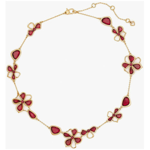 Floral Shimmer Station Necklace