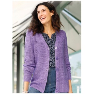 Fluffy Rib Knit Cardigan