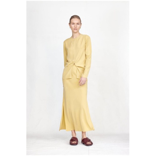 Foemina Sale | Women's Luna Skirt | Ochre | AU/UK 6 | Tencel Designer Skirts | Afterpay Available