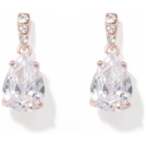 Forever New Women's Armelle Teardrop Cubic Zirconia Earrings in Rose Gold/Crystal