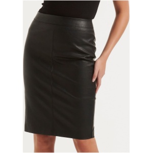 Forever New Women's Carla Vegan Leather Midi Skirt in Black