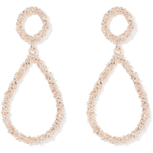 Forever New Women's Desi Textured Teardrop Earrings in Rose Gold