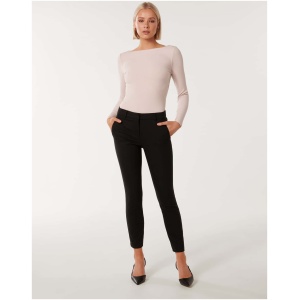 Forever New Women's Grace 7/8th Slim Pants in Black