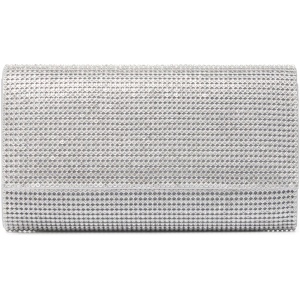 Forever New Women's Hannah Heatfix Foldover Clutch Bag in Silver