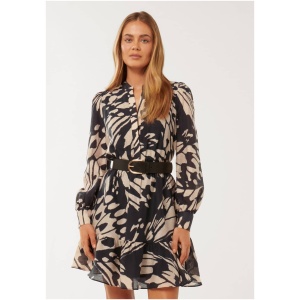 Forever New Women's Hollie Blouson-Sleeve Mini Dress in Mari Butterfly