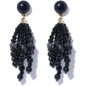 Forever New Women's Leo Beaded Drop Earrings in Black/Gold