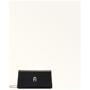 Furla Diamante Mini Bag Nero Black Soft Calf Leather Woman