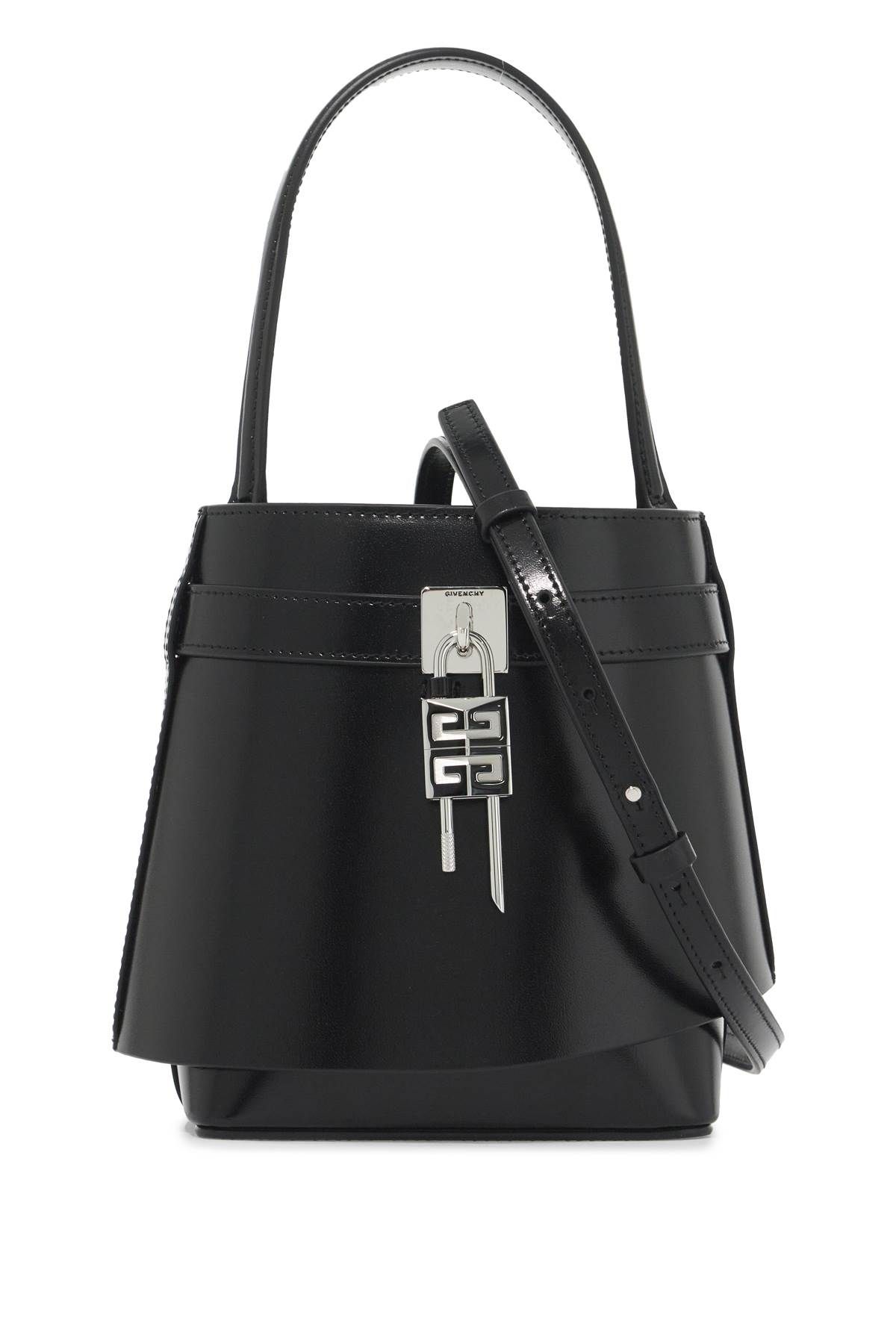 GIVENCHY -shaped shark lock leather bucket bag