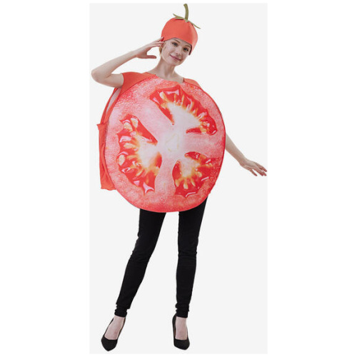 Halloween fruit slice costume adult vegetable tomato stage performance costume tomato cos jumpsuit