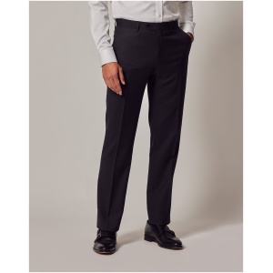 Hawes & Curtis Dark Charcoal Twill Slim Suit Trousers