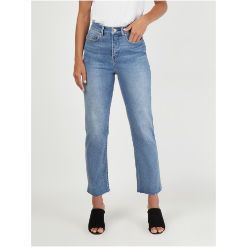 High Waisted Straight Leg Jeans Light Vintage