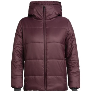 Icebreaker Sale | Women'sWmns Collingwood Hooded Jacket | Burgundy / L | Wool Jackets | Afterpay Available