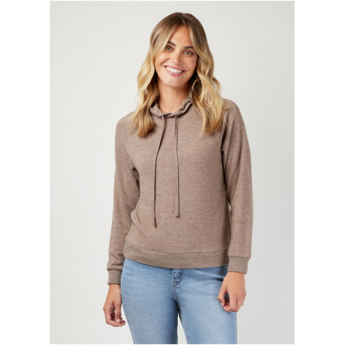 Khloe Soft Touch Hoodie Taupe Marle