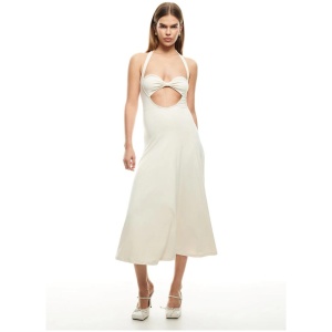 Lioness Sale Women's NIRVANA MIDI DRESS IVORY IVORY / L Nylon Midi Dresses Afterpay Available