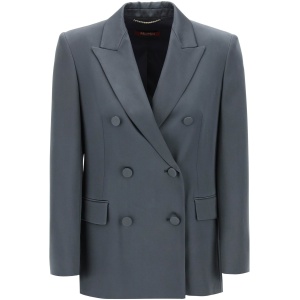 MAX MARA STUDIO teiera satin double-breasted blazer