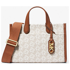 MK Gigi Small Empire Signature Logo Small Tote Bag - Natural - Michael Kors