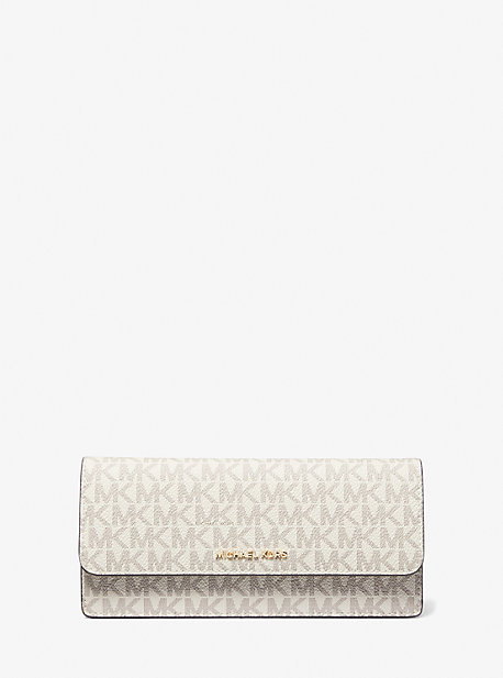 MK Jet Set Large Signature Logo Wallet - Natural - Michael Kors