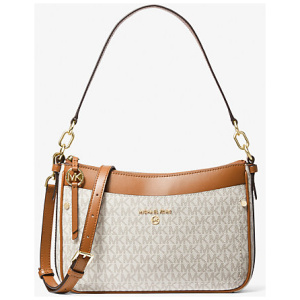 MK Jet Set Medium Logo Shoulder Bag - Natural - Michael Kors