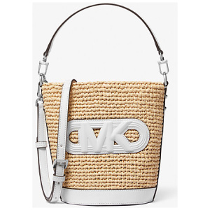 MK Townsend Small Straw Messenger Bag - Natural - Michael Kors