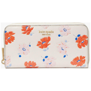 Morgan Dotty Floral Embossed Zip-around Continental Wallet