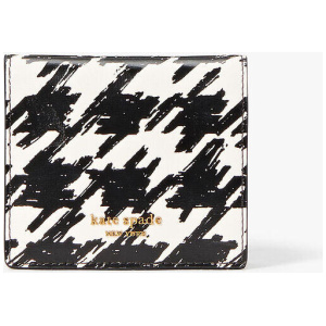 Morgan Painterly Houndstooth Small Bifold Wallet