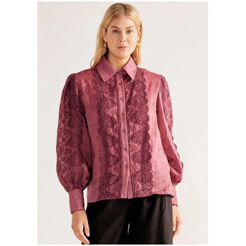 Mos The Label Sale | Women's Sofia Blouse | 6 | Ramie Shirts | Afterpay Available