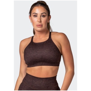 Muscle Nation Sale | Women's Aim High Bra | Coffee Marl | XS | Elastane Sports Bras | Afterpay Available