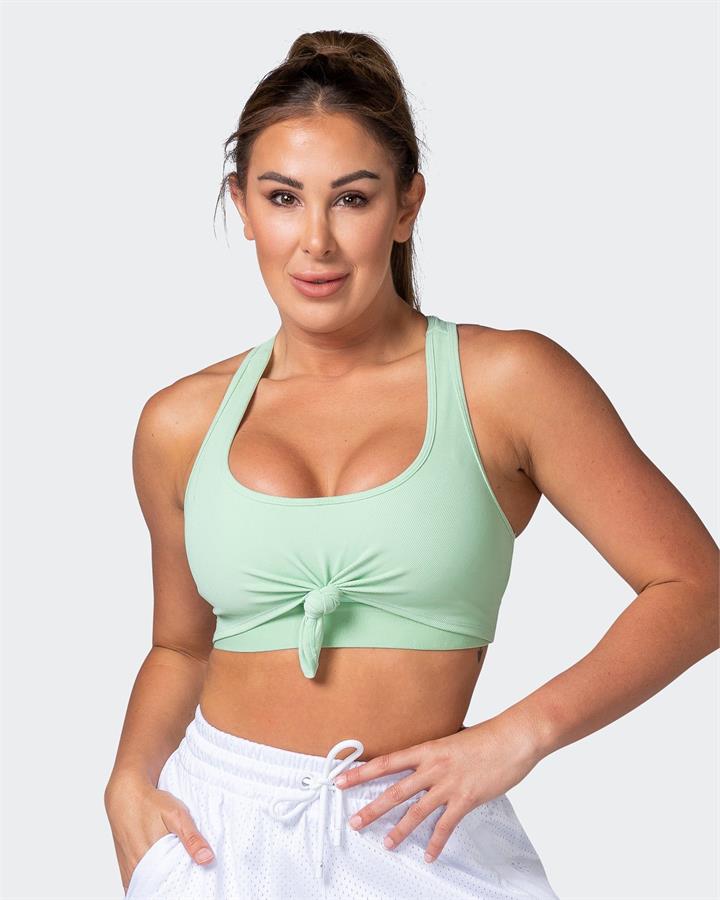 Muscle Nation Sale | Women's Exceptional Bra | Pastel Green | XS | Nylon Sports Bras | Afterpay Available