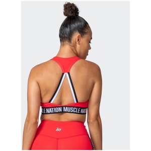 Muscle Nation Sale | Women's Vital Bra | Hot Red | XS | Sports Bras | Afterpay Available