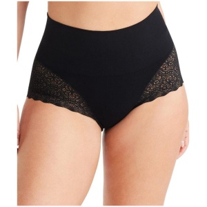 Nancy Ganz Bamboo & Lace Waisted Brief - Black BW6260 Shapewear - Afterpay Available