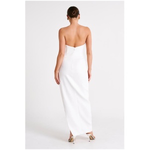 Natasha Pointed Corset Maxi Dress - White